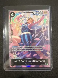 Mr.2.Bon.Kurei(Bentham) OP14-091 Super Rare Alternate Art Azure Sea's Seven NM - Image 1