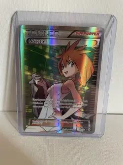 Pokemon TCG Brigette Holo Full Art Ultra Rare Trainer Card Breakthrough 161/162 - Image 1