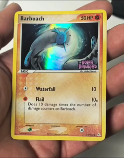 Vintage Rare Barboach 60/110 Reverse Holo Common EX Holon Phantoms Pokemon Card - Image 2