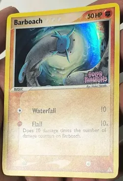 Vintage Rare Barboach 60/110 Reverse Holo Common EX Holon Phantoms Pokemon Card - Image 4