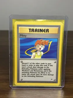 Misty #102/132 - Gym Heroes - Rare Non Holo Trainer Pokemon Card - Image 1