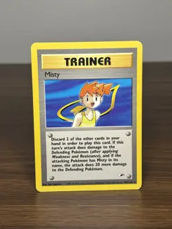 Misty #102/132 - Gym Heroes - Rare Non Holo Trainer Pokemon Card - Image 2
