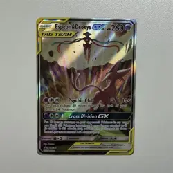 Pokemon Espeon & Deoxys GX SM240 Promo TAG TEAM Holo Card SM Set - Image 1