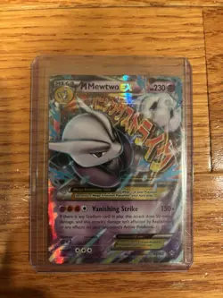 Pokemon M Mega Mewtwo EX Ultra Rare Holo TCG Card 64/162 - Image 1