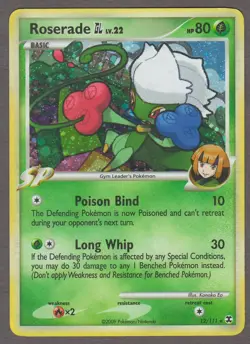 Roserade GL 12/111 Platinum Rising Rivals 2009 Pokemon Card MP Holo Rare - Image 1