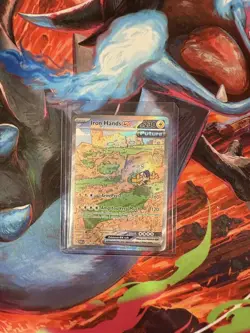 Pokemon TCG Iron Hands EX Paradox Rift Holo Card 248/182 Special Illustration - Image 1