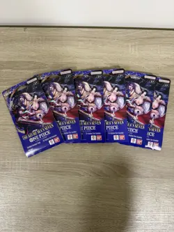 (6) OP14 The Azure Sea’s Seven One Piece Card Game Sleeved Booster Sealed New - Image 1