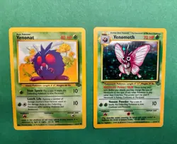 Pokemon TCG Venonat Jungle Card 13/64 Regular Unlimited . NM + Venonat (lp) - Image 1