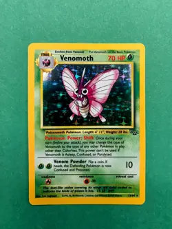 Pokemon TCG Venonat Jungle Card 13/64 Regular Unlimited . NM + Venonat (lp) - Image 2