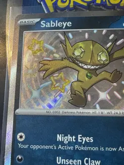 Pokemon TCG - Sableye 184/091 - Holo Shiny Rare - Paldean Fates Card - NM - Image 3