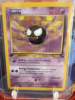 Pokemon TCG Gastly 1st Edition Uncommon Card Fossil 33/62 NM Never Played - Image 1