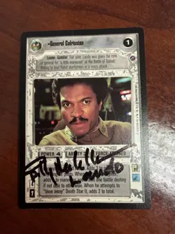 Star Wars CCG Death Star II : General Calrissian SIGNED Card - Image 1