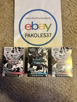 New Black Bolt White Flare Booster Bundle Lot 3 Bundles Total Pokemon TCG Cards - Image 1