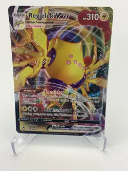 Regieleki VMAX 058/195 Ultra Rare Silver Tempest Pokemon Card - Image 2