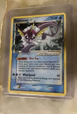 Vaporeon Gold Star 102/108 Power Keepers Ultra Rare Holo Card - Image 1