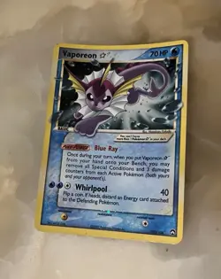 Vaporeon Gold Star 102/108 Power Keepers Ultra Rare Holo Card - Image 2