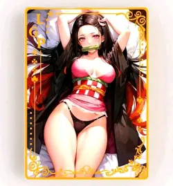 Waifu Anime Cards TCG | Nezuko Kamado - Demon Slayer [ METAL CARD ] Hentai Girl - Image 1