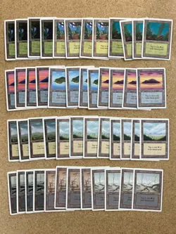 ***Huge 48 Card Unlimited Basic Land Lot*** MTG Unlimited Magic Kid Icarus - Image 1