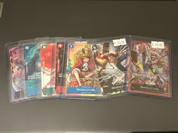 One Piece TCG 7 Card Lot Monkey.D.Luffy Jinbe Near Mint English - Image 1