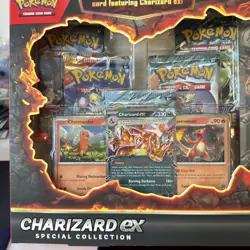 Pokemon Charizard ex Special Collection Box Sealed Promo Cards Booster Packs NEW - Image 2