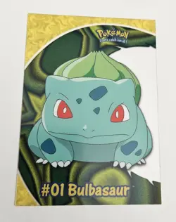 1999 Topps Pokemon #01 Bulbasaur clear card #PC2 Sharp, Clean - Image 1