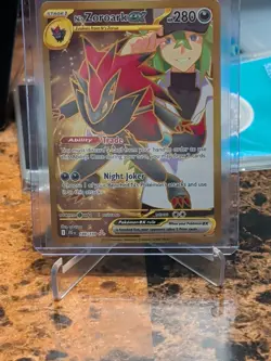 Pokemon Card N's Zoroark Ex 189/159 Journey Together Gold Hyper Rare Near Mint - Image 1