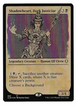 MTG Shadowheart, Dark Justiciar Showcase FOIL Battle for Baldur's Gate (CLB) 392 - Image 1