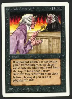 ***Unlimited Demonic Attorney (Roller Line)*** MTG Unlimited Magic Kid Icarus - Image 1