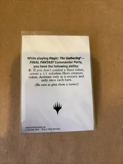 MTG Final Fantasy Commander Party Blank Hero Token Promo NM Free Shipping - Image 2