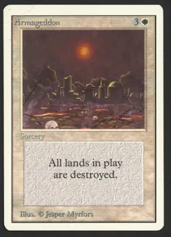 ***Unlimited Armageddon (Corner Crease)*** MTG Unlimited Magic Kid Icarus - Image 1