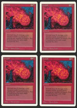 ***4x Unlimited Fireball*** MTG Unlimited Magic Kid Icarus - Image 1