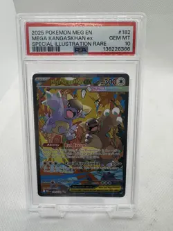 Pokemon TCG Mega Kangaskhan EX 182/132 Holo Rare ME01 Mega Evolution PSA 10 - Image 1