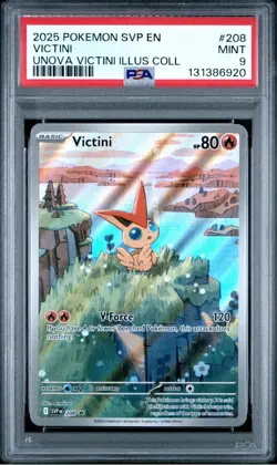 2025 POKEMON VICTINI ILLUSTRATION COLLECTION PROMO #208 VICTINI PSA 9 - Image 1