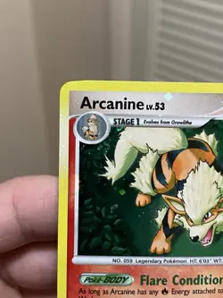 Pokemon TCG Arcanine 1/111 Rising Rivals 🌀🔥HOLO BLEED & SWIRLS🔥🌀 - Image 3
