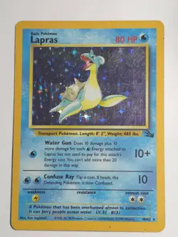 Fossil Pokemon TCG Lapras Holo 10/62 - Image 1