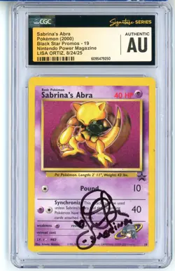 CGC Signed Lisa Ortiz Pokemon TCG Sabrina's Abra 19/53 Wotc Promo Regular - Image 1