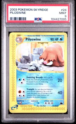 2003 POKEMON SKYRIDGE #24 PILOSWINE PSA 9 - Image 1