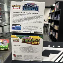 Pokemon TCG Evolving Skies & Silver Tempest Booster Box Empty Box BOX ONLY - Image 3