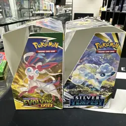 Pokemon TCG Evolving Skies & Silver Tempest Booster Box Empty Box BOX ONLY - Image 4