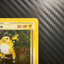 Pokemon TCG Raichu Holo Rare 14/130 Base Set 2 WOTC 2000 Vintage MP - Image 5