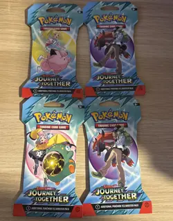 Pokemon Journey Together Booster Pack Lot of 4 - Image 1