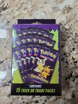 2025 Pokemon TCG TRICK OR TRADE BOOSTER BUNDLE New Sealed 15 Packs - Image 1
