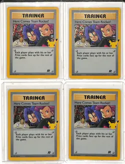 (4) Lot 2021 Pokemon Celebrations Classic Trainer Here Comes Team Rocket! #15/82 - Image 1