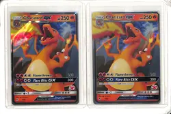 (2) Lot 2019 Pokemon Sun & Moon Hidden Fates Charizard GX #9/68 - Image 1