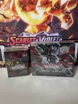 NEW Yugioh Supreme Darkness Booster Box 1st Edition Gold Pride Deck box - Image 1