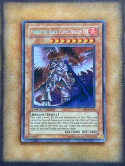 Yugioh Horus the Black Flame Dragon LV8 EEN-ENSE1 Secret Rare Limited Edition LP - Image 1