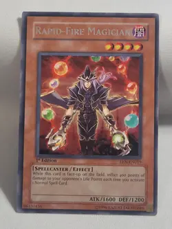YuGiOh TCG 1 x 1st 2 x Unlimited Rapid-Fire Magician - EEN-EN019 LP - Image 3