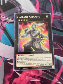 YUGIOH - GALLANT GRANITE - SECRET RARE - MP20 - NM - 1ST ED - Image 1
