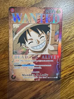 One Piece Monkey.D.Luffy OP03 Wanted Poster ST01-012 NM - Image 1