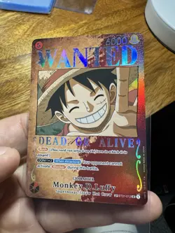 One Piece Monkey.D.Luffy OP03 Wanted Poster ST01-012 NM - Image 2
